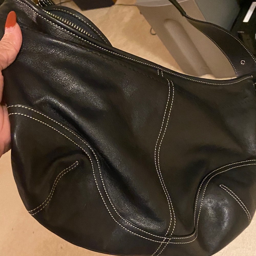Coach Black Leather Hobo Bag - Picture 9 of 10
